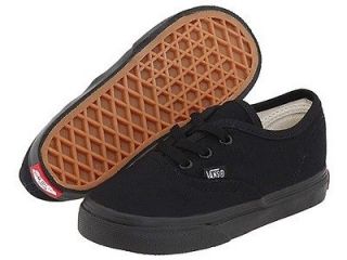 VANS AUTHENTIC ALL BLACK FOR TODDLERS (little kids) NEW IN BOX 