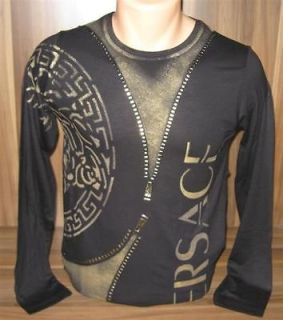 versace black long sleeve t shirt size m