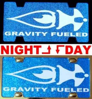   GRAVITY FUELED Custom Novelty Electronic License Plate That Light Up