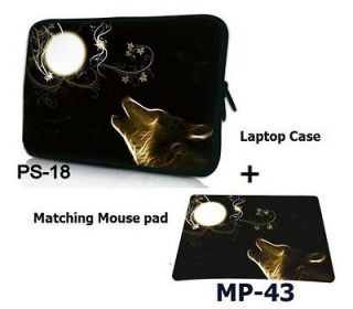 15 Wolf Soft Case Bag Cover +Mousepad For 15.6 dell inspiron 1545 