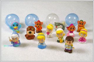 12pcs SQUINKIES Classics Disney Princess Cinderella Figure Loose Toy 