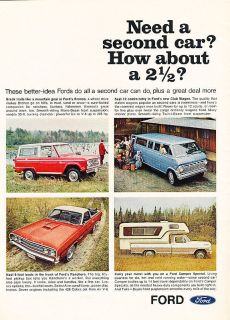 1969 ford classic vintage advertisement bronco ranchero 
