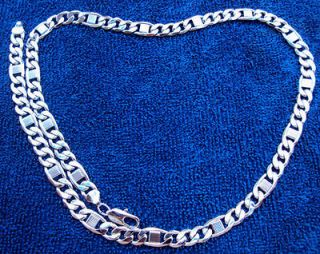   mens 14k white solid gold GF necklace chain 23.6inch filled jewellery