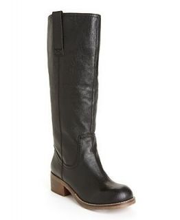STEVE MADDEN FOREWAY $139 BLACK LEATHER TALL RIDING BOOT 6 NEW