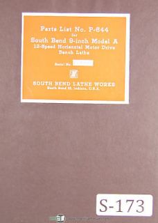 south bend lathe works 9 inch a parts p 644