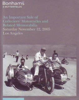 Bonhams Collectors Motorcycles and Related Memorabilia 11/12/05