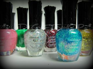 Select any from Lot KLEANCOLOR Holographic Neon Chunky Holo Nail 