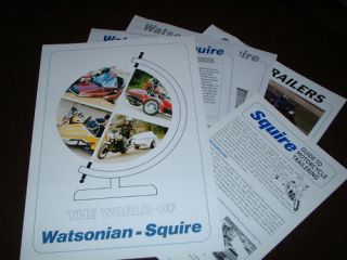 Watsonian Squire Motorcycle Sidecar & Trailer Brochure