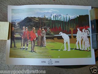 COLLECTOR PRINT FROM THE PAU 1856 GOLF BALL CLUB COURSE BILLERE 