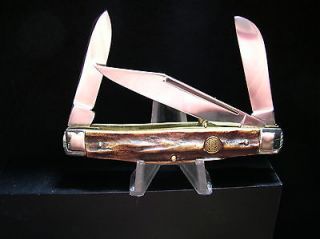   UNITED ITALY KNIVES BUCK STAG STOCKMAN KNIFE case MINT NICKEL SILVER