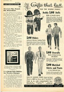 1951 lee riders overalls buddy lee doll ad time left