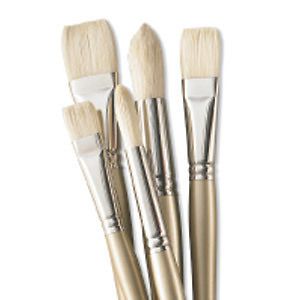 NEW DANIEL SMITH Platinum 5pc Oil HOG Paint Brush Set List $162 FREE 