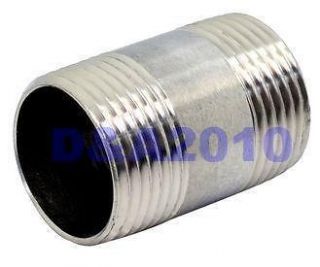 New 1/2 Male x 1/2 Male 304 Stainless Steel threaded Pipe Fitting 