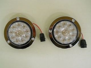 Round 10 LED Clear White Reverse Light Kits / Stainless Steel 