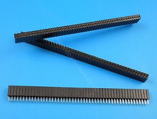 10Pcs Pitch 1.27mm 50 Pin Female Single Row Straight Pin Header Strip