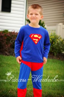 HALLOWEEN PRESENT Superman Super Hero Outfit Boy Kid Party Cosplay 