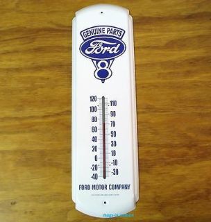 USA METAL Thermometer Ford V8 Gas Station Garage Bar Vintage V8 Man 