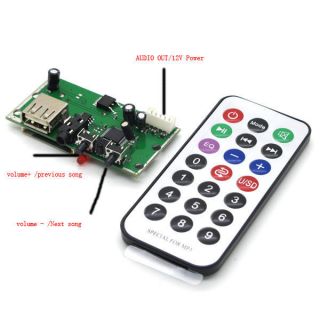    decoder board SD card slot + Remote Control for car 5 subwoofer