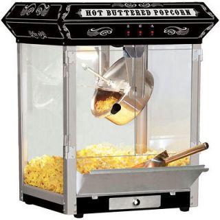 FunTime 8oz Black Bar Table Top Popcorn Popper Maker Machine   FT825CB