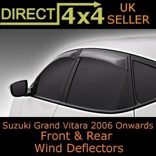 Suzuki Grand Vitara 5 Door 2006 Onwards Black Wind Deflectors Rain 