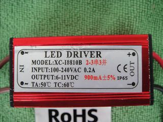  3W 10W LED Driver Power Supply AC DC 110v 240v 900mA 4 MR11 BULB