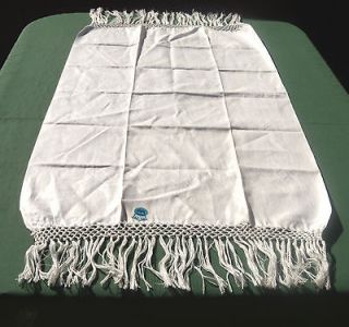 Vintage Linen Damask Table Runner Dresser Scarf Butler Towel with 