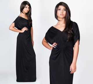 NEW Womens Elegant Black Grecian Evening Plus Size Party Long Maxi 