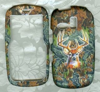 rubberized camo buck deer Samsung r355 R355c Straight Talk Phone Cover 