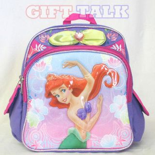 Disney Princesses Ariel School Backpack 10 Small School Bag w/Yellow 