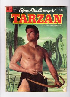 Tarzan No.46  Lex Barker as Tarzan   Dinosaur Cover 
