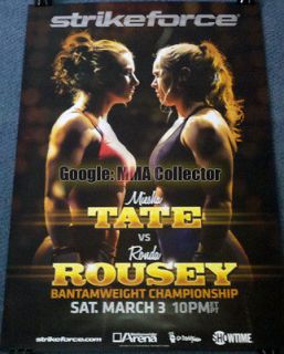 Strikeforce Tate vs Rousey Official 27 x 39 Event Poster Rare SEG 