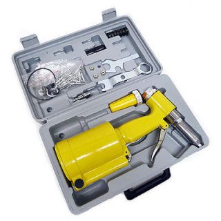 Pneumatic Air Pop Rivet Gun Tool Squeezer Riveter Kit 3/16, 5/32, 1/8 