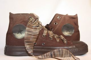 WOMENS Converse Chuck Taylor ALL STAR Brown Mono Hi w/laces and 