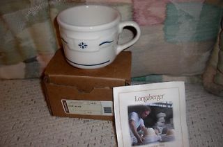 longaberger basket wt blue coffee cup nib made in usa