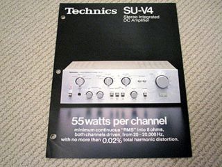 technics su v4 amplifier brochure catalogue from canada time left