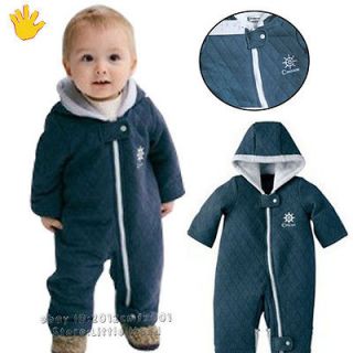 Baby Boys Girls Toddler Snowsuit Hoodie Warm Winter Romper Coats One 