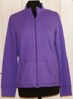 Tek Gear~Women Purple Mock Neck Zipper Jacket~Size LargeNWT