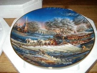 terry redlin plate morning frost new  30