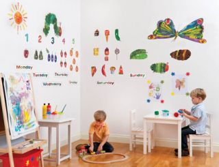 the very hungry caterpillar giant wall stickers kit  35 17 
