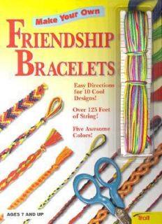 Make Your Own Friendship Bracelets with String in Five Colors by 