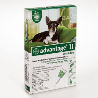 Advantage II Flea Control Treatment 4 Month Dogs up to 10lbs Small Dog 