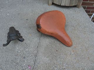 PRE WAR LOBDELL EMERY BICYCLE SADDLE STAMPED LOBDELL EMERY BOYS/MENS 