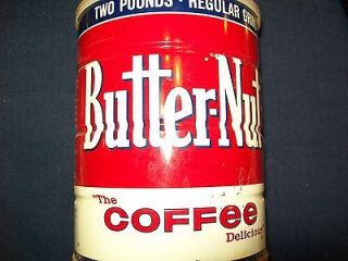 vintage butter nut coffee can 2 pound size time left