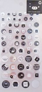 San X Monokuro Boo Black & White Pig Sticker Sheet (SE87903)~KAWA​II 