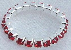 10pc Wholesale Lot Stretch Red Toe Ring January July Birthstone 