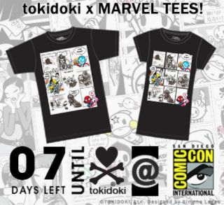 SDCC 2012 Tokidoki x Marvel Exclusive Men T Shirt Comic Con
