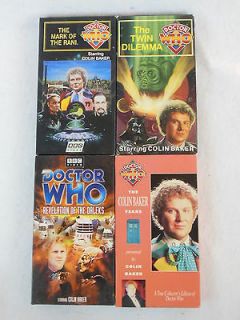 DOCTOR WHO   LOT OF FOUR VHS TAPES   All Starring COLIN BAKER