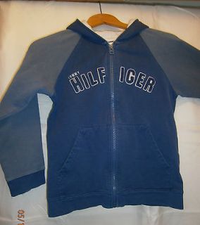 Tommy Hilfiger S/P Girls Blue & Gray Zip Up Hooded Sweatshirt w 