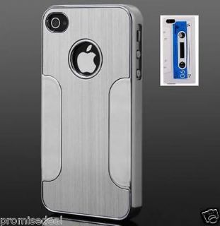 CASES COMBO Iphone 4 4S cases cover new for Apple (Silver+white 