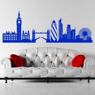 London Skyline With Tower Bridge Wall Stickers / Wall Decals